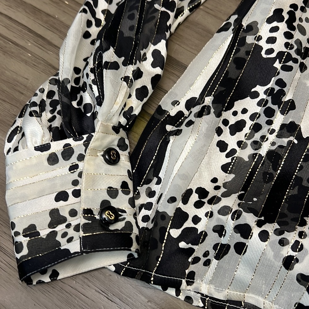 ESCADA SILK BUTTON DOWN TOP SIZE 4 - image 9